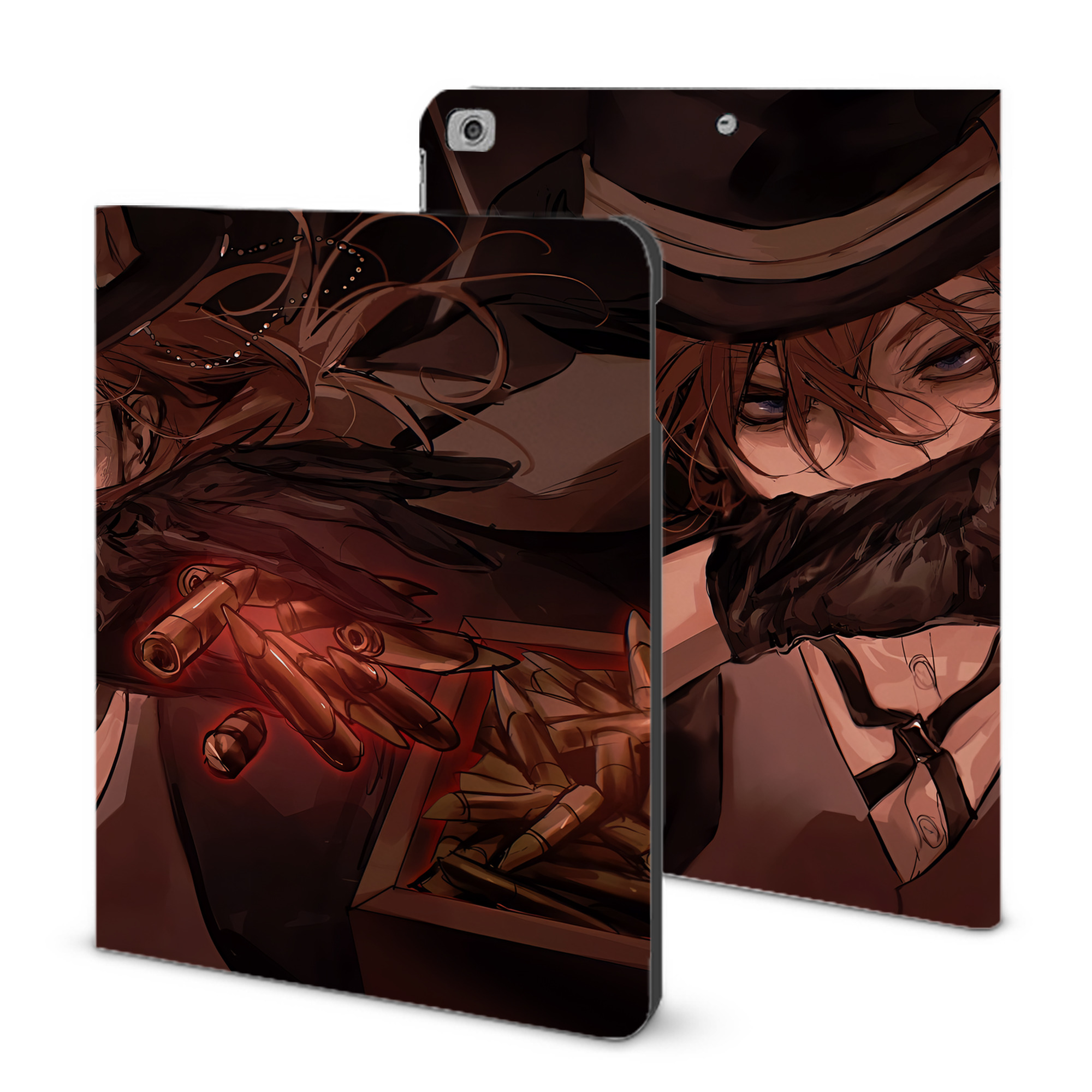 （画像用） 文豪ストレイドッグス Bungo Stray Dogs IPad ケース ブック型 PUレザー TPU 耐衝撃 軽量 薄型 ペン収納なし 全面保護 IPad 各モデル対応